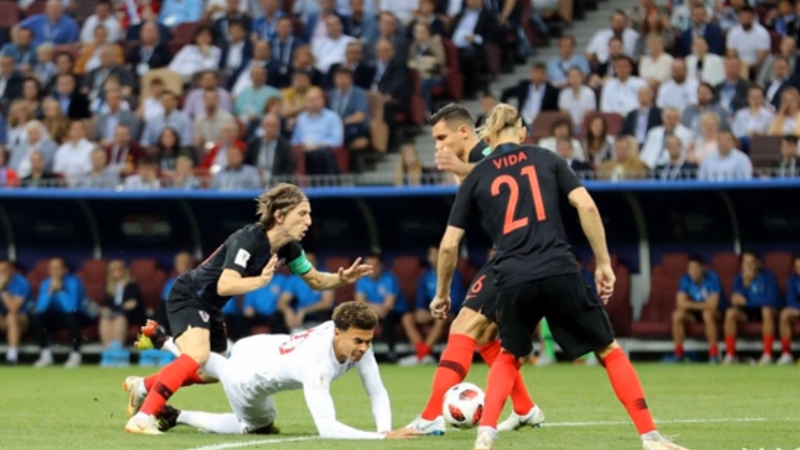 克罗地亚2:1逆转英格兰挺进决赛