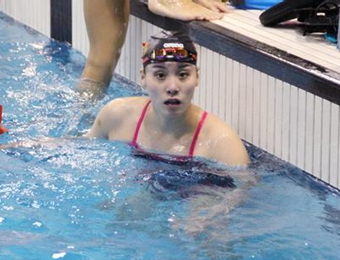 雅加达亚运会 中国游泳队在北京赛前训练