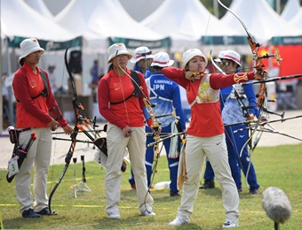 中国射箭队收获两枚铜牌