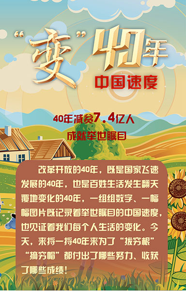 40年减贫7.4亿人 成就举世瞩目