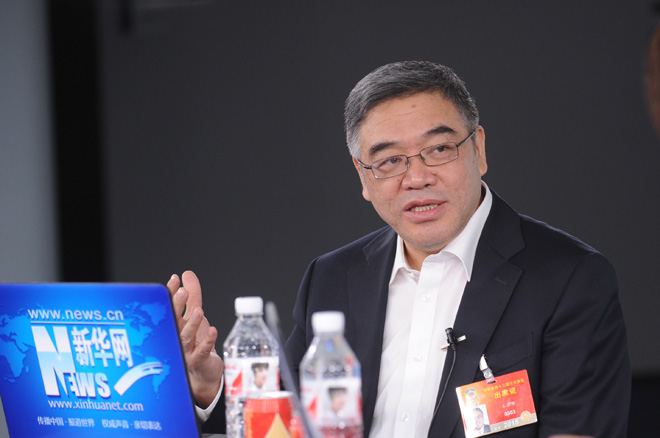 朱永新在访谈现场