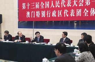 王沪宁参加澳门代表团审议
