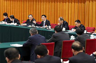 王沪宁参加安徽代表团审议