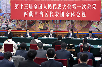 赵乐际参加西藏代表团审议