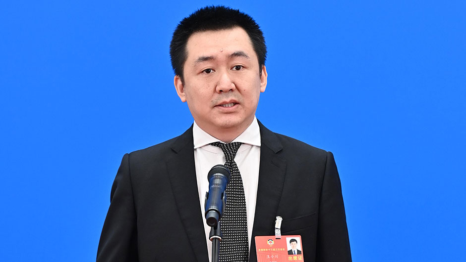 全国政协委员王小川接受媒体采访