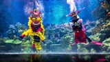 吉隆坡：水中舞獅賀新年