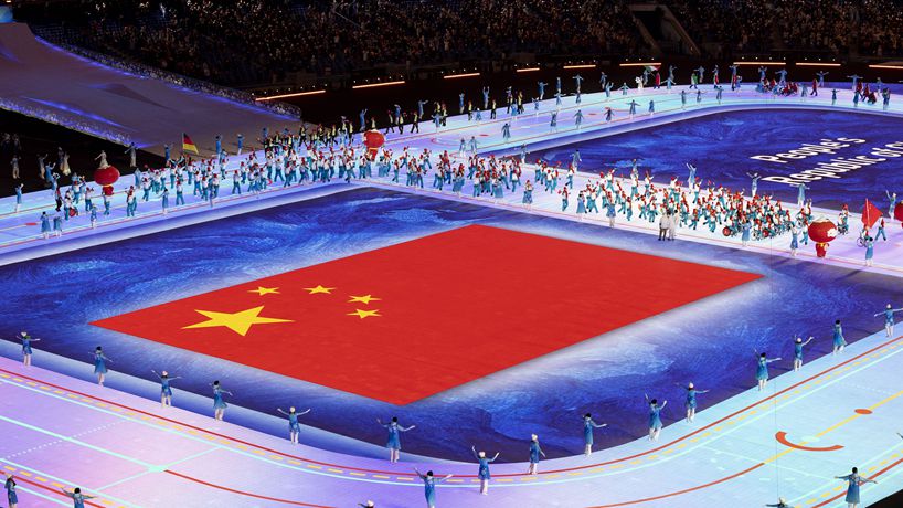 北京冬残奥会开幕式 中国代表团入场