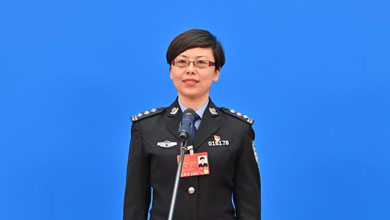 全国人大代表杨蓉通过网络视频方式接受采访