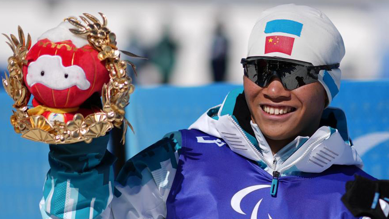残奥冬季两项男子中距离（坐姿）赛况 刘梦涛夺冠
