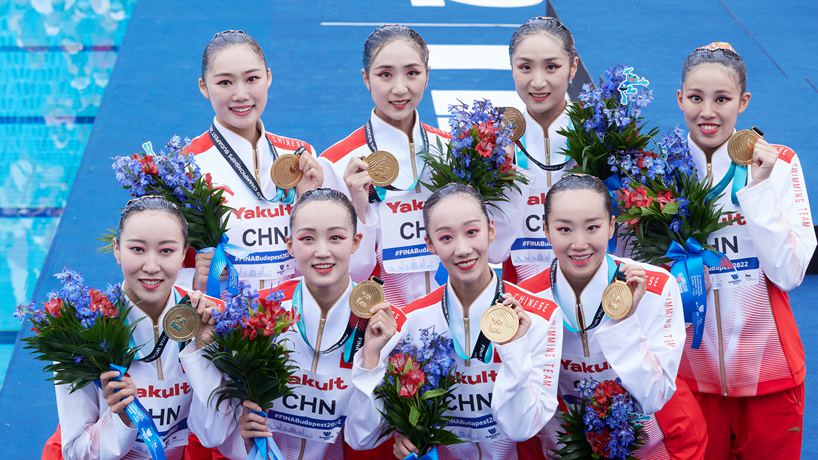 游泳世錦賽：中國隊獲得花樣游泳集體自由自選金牌