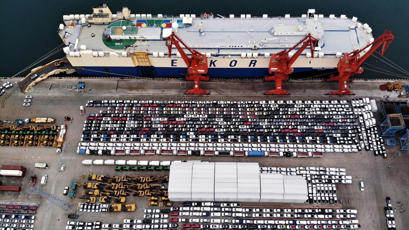 青島港商品車出口同比增長超90%