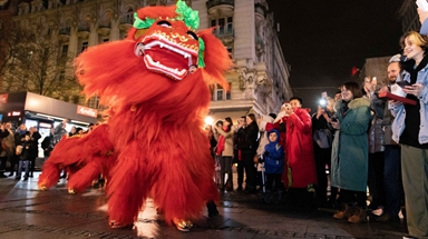 镜头连中外丨四海同春品年味儿
