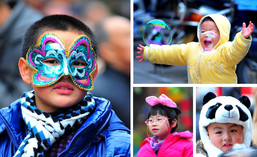 可爱有新意：春节儿童脸谱