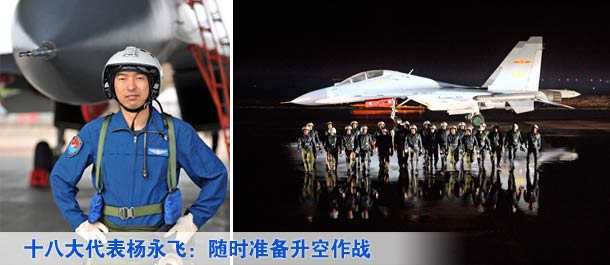十八大代表杨永飞：随时准备升空作战