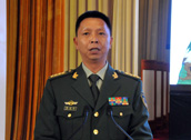 武警西藏总队第一支队支队长陈能怀作报告