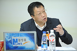 刘益春在访谈现场