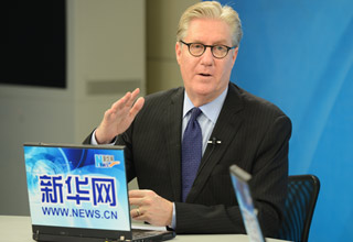 金沙中国有限公司总裁兼行政总裁爱德华&middot;卓思接受新华网采访