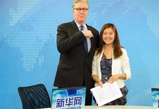 金沙中国有限公司总裁兼行政总裁爱德华&middot;卓思接受新华网采访