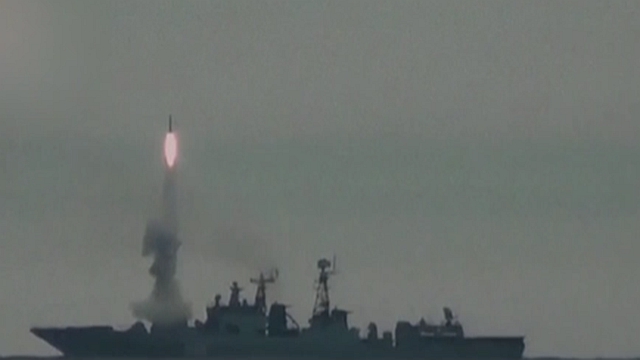 俄在日本海海域试射新型反潜导弹系统