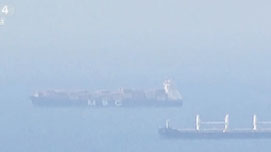 以色列海法港附近一外籍货轮着火