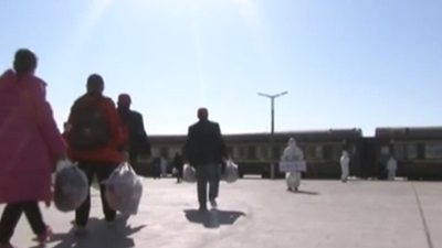 内蒙古：额济纳旗最后一列滞留旅游专列离开