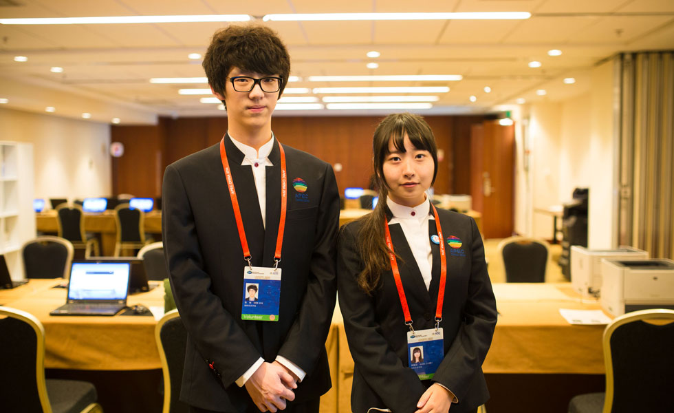 国家会议中心的APEC志愿者