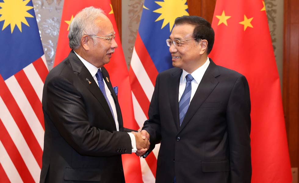 李克强会见马来西亚总理纳吉布