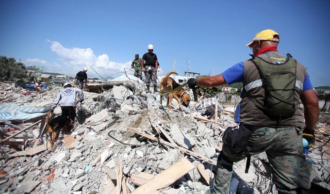 厄瓜多尔强震死亡人数升至480人