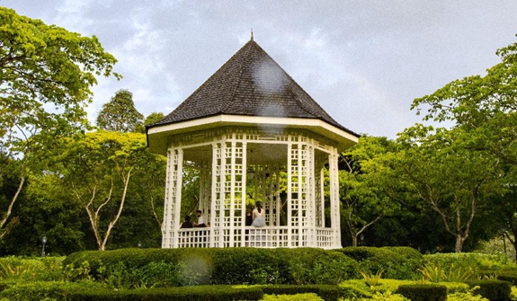 新加坡植物園上空的彩虹