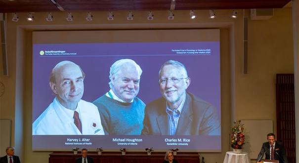 三名科學家分享2020年諾貝爾生理學或醫學獎