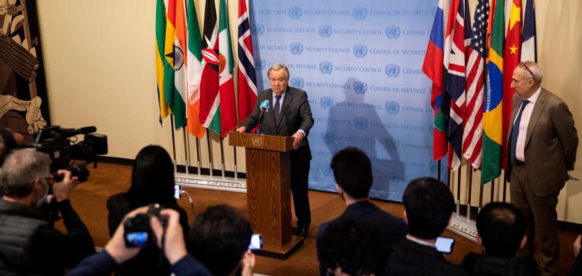 联合国秘书长呼吁俄罗斯立即停止冲突