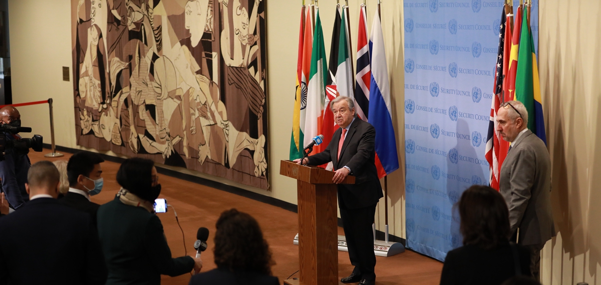 联合国秘书长呼吁立即在乌克兰实现停火