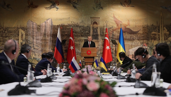 现场丨俄乌代表团在伊斯坦布尔开始新一轮谈判