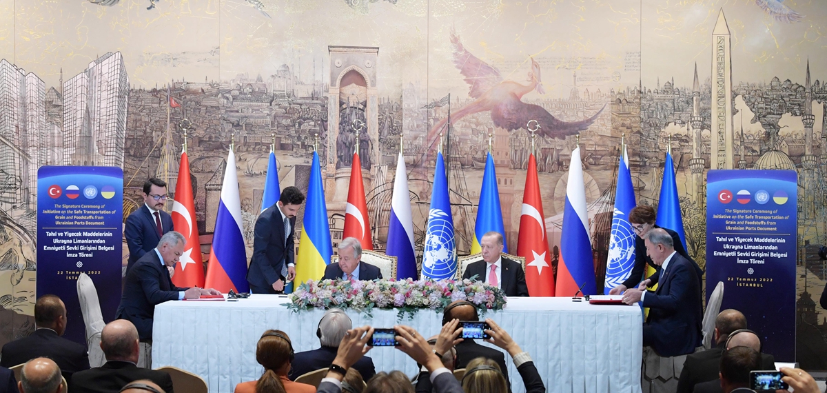 俄烏就黑海港口外運農産品分別與土耳其和聯合國簽署協議