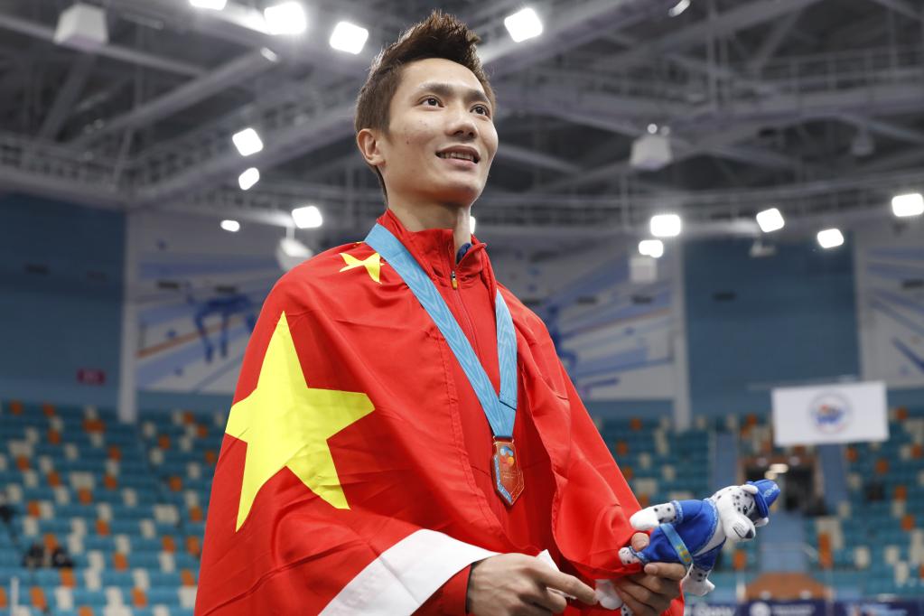 田径&mdash;&mdash;室内亚锦赛：男子三级跳远颁奖仪式