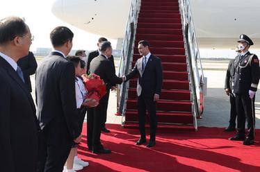 中国-中亚峰会丨出席中国-中亚峰会的土库曼斯坦总统别尔德穆哈梅多夫抵达陕西省西安市