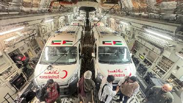 科威特向加沙提供一批人道主义救援物资
