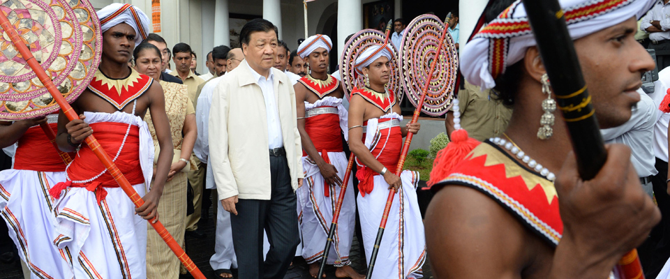 刘云山参观斯里兰卡国家博物馆高尔分馆