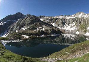 冰层下的美丽景色