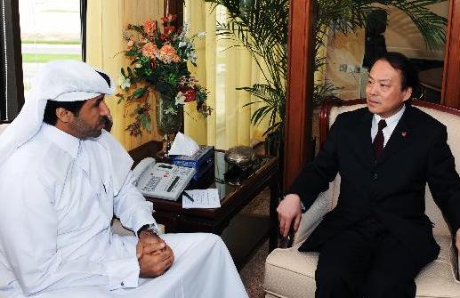 何平会见卡塔尔通讯社社长贾巴尔