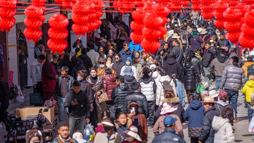 新春走基层丨拉萨：年货购销两旺 高原喜迎新年