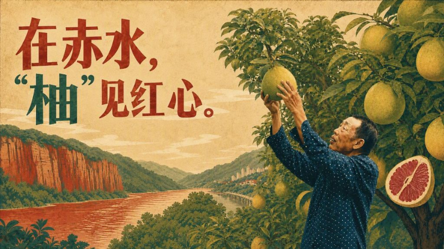 在赤水，“柚”见红心