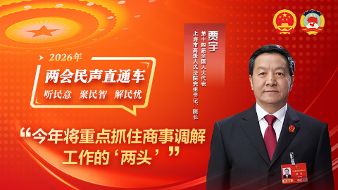 全国人大代表贾宇：今年将重点抓住商事调解工作的“两头”