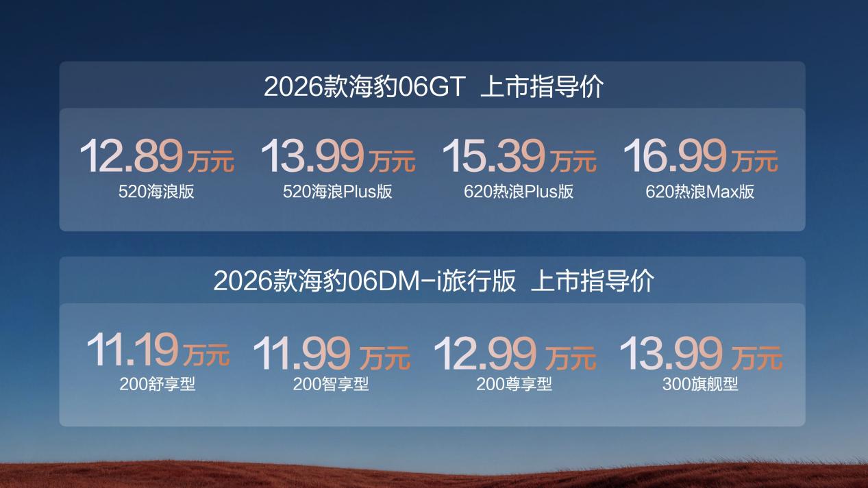 2026款海豹06DM-i上市：比亚迪品牌首款300公里纯电续航插混车_商业头条网