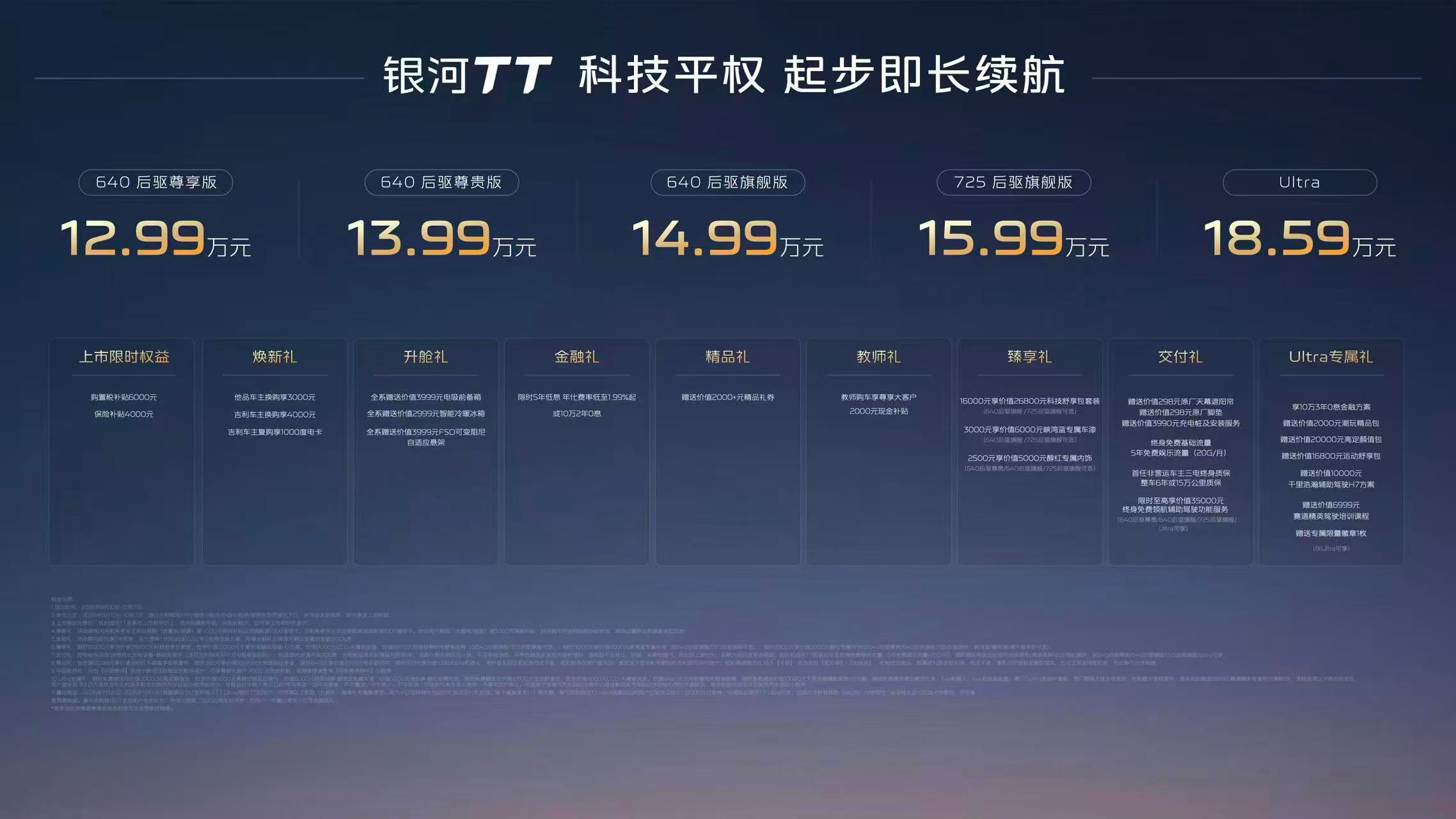 吉利银河TT正式上市 12.99万起_商业头条网