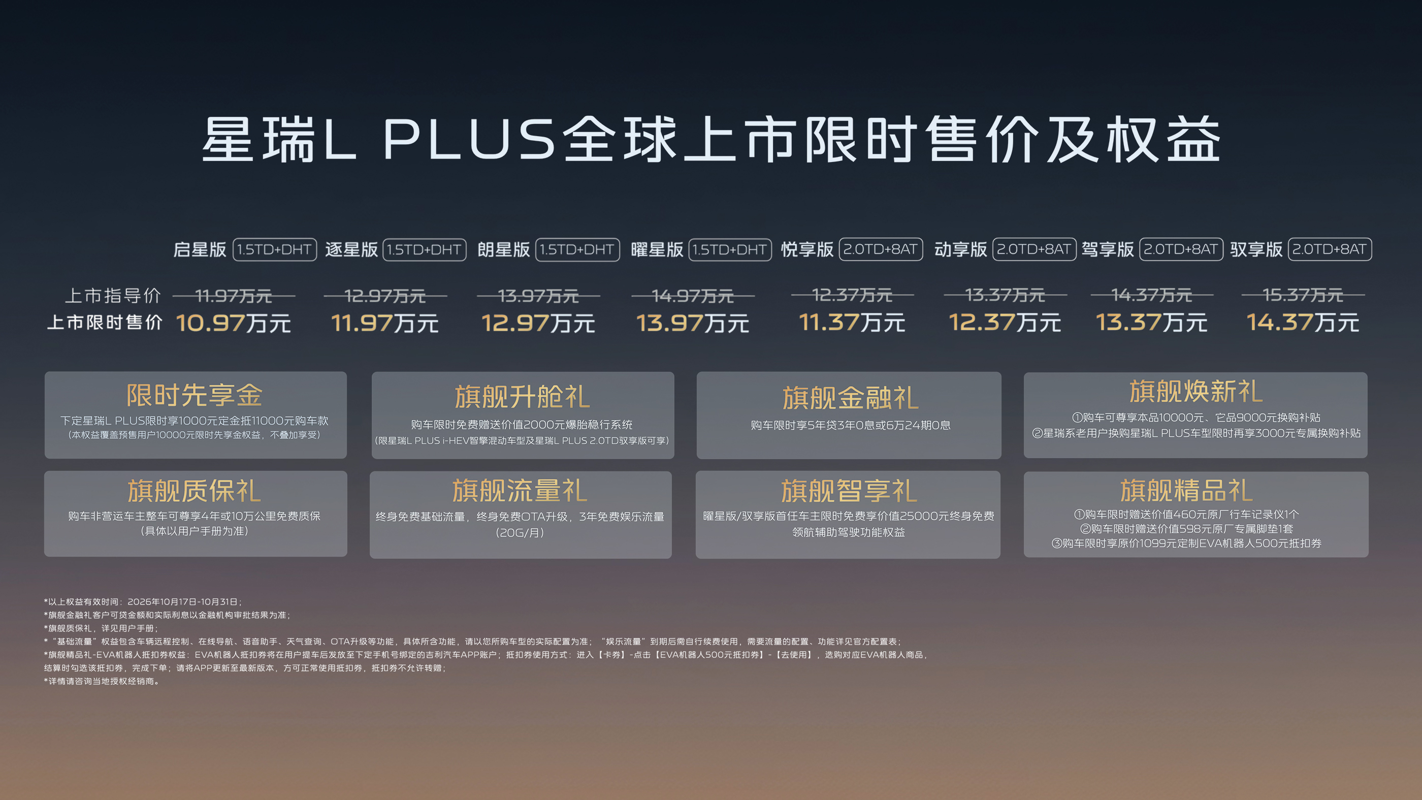 吉利星瑞L  PLUS正式上市  售价10.97万元起_商业头条网
