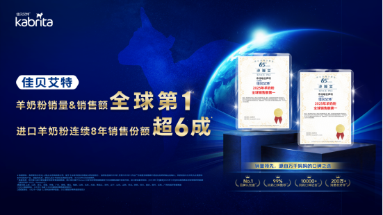 连续8年领跑 佳贝艾特蝉联全球羊奶粉双料认证_商业头条网