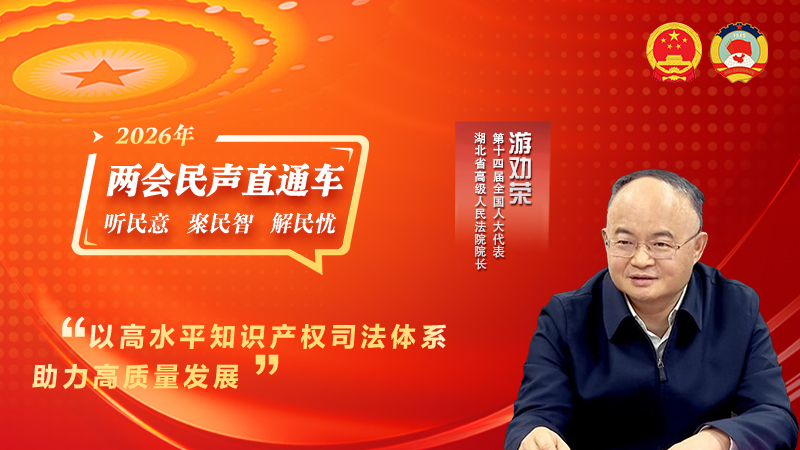 全国人大代表游劝荣：以高水平知识产权司法体系助力高质量发展