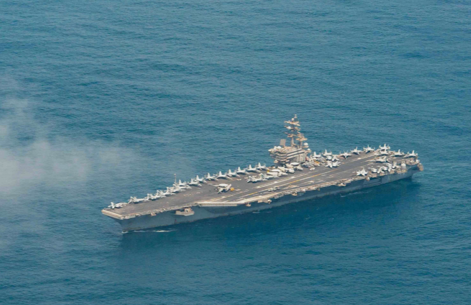 临时部署3个月后 美军里根号航母悄悄驶离中东