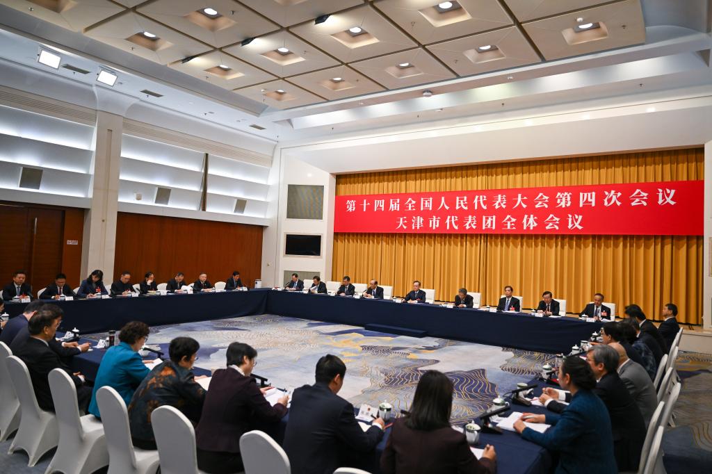两会丨天津代表团举行开放团组会议